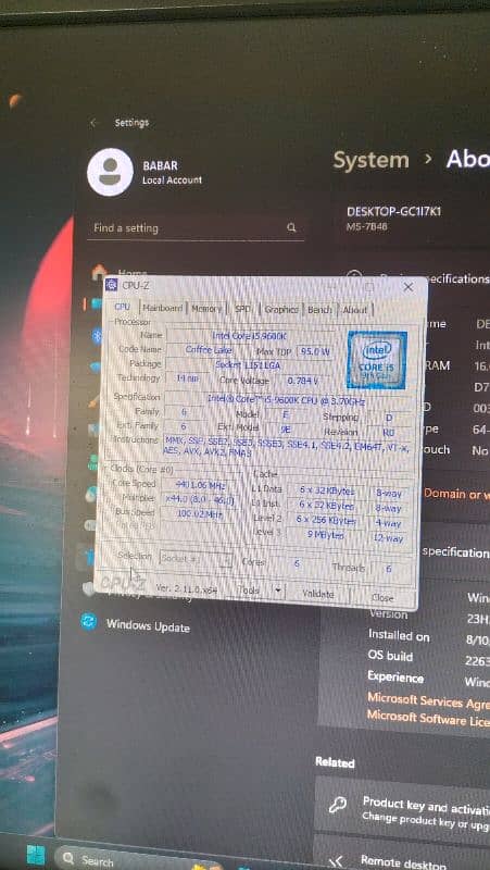 i5 9600k 6