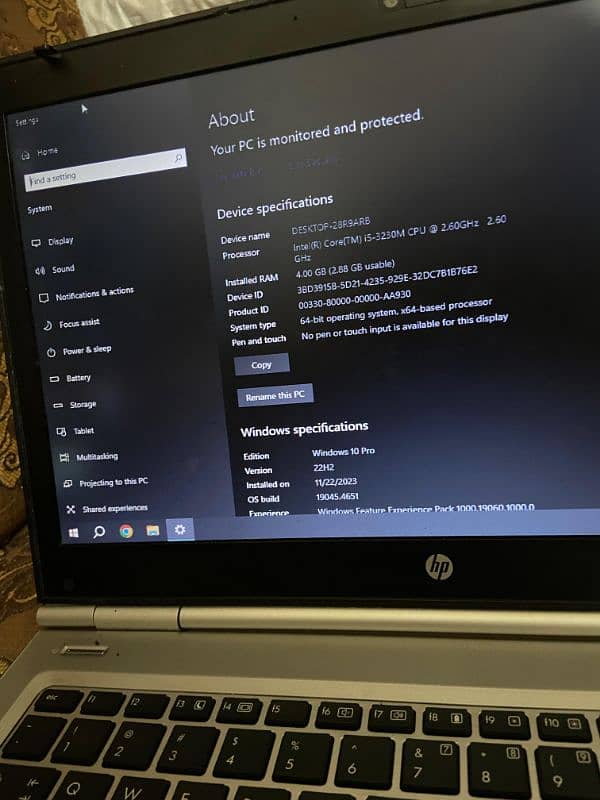 HP laptop i5 3rd Gen 4/128SSD for Sale or Exchange 4