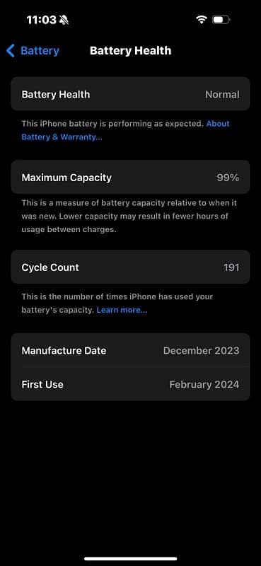 iPhone 15pro jv 128 gb 99 battery health 2