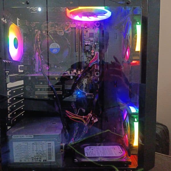 Used Gaming pc i5 3rd gen 2gb card and 4gb ram with rgb case 4 fans 6