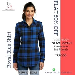 Royal Blue Flannel (Woman Shirt)