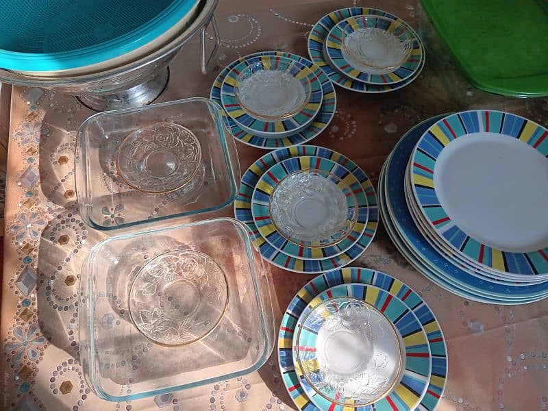 Glass dinner set imported for sale 1