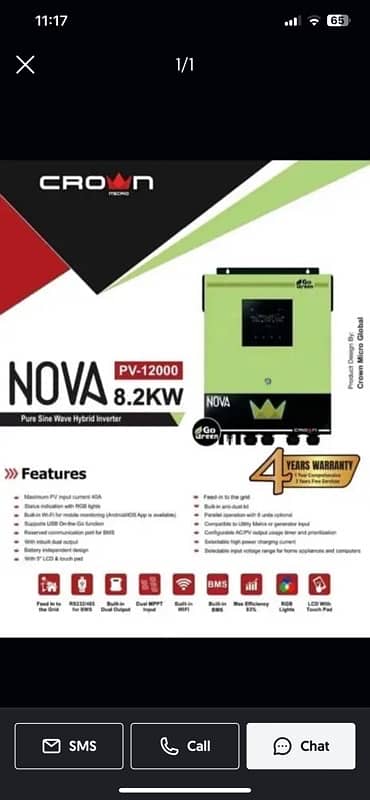 crown nova 8.2kw 3