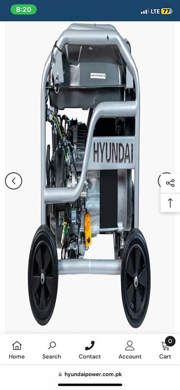 Hyundai Petrol Gas Generator New 7000Watt 2