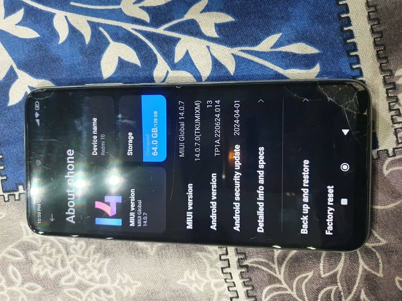 redmi 10 good phone no any fault with full box  exchange possible 1