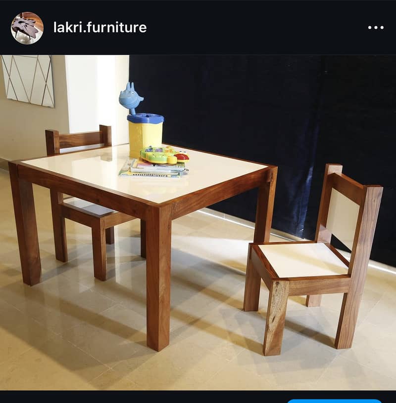 Children bed room table with 2 chairs from Lakri furniture 0