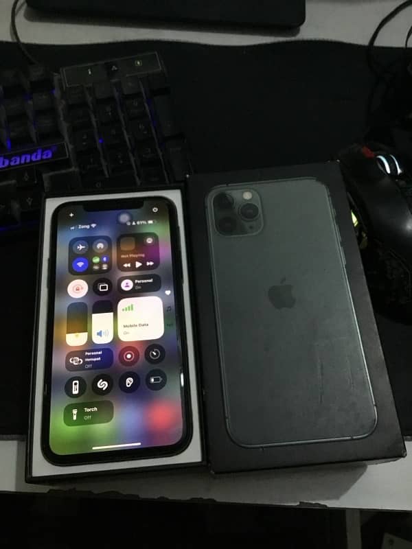 iphone 11 pro 256gb green Dual sim Pta approved 0