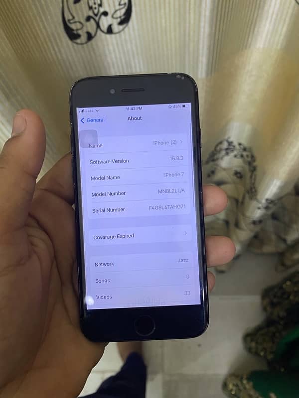 iphone 7 ::::10/9 condition :;128gb pta approved all ok 0