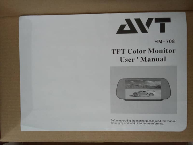 AVT HM-708 TFT کلر مانیٹر برائے ریئر ویو کیمرہ - بالکل نیا حالت میں 1