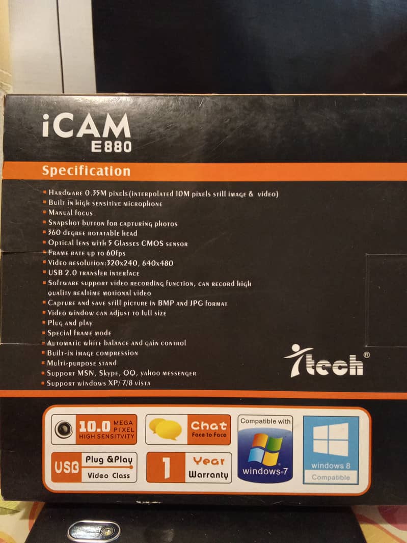 iCam E880 Web Cam with Built-in Microphone - Excellent Condition 1