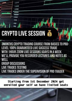 Crypto live trading sessions(4month cours) fee 10k per month