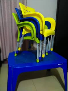 Colorful table chair set . for children study table