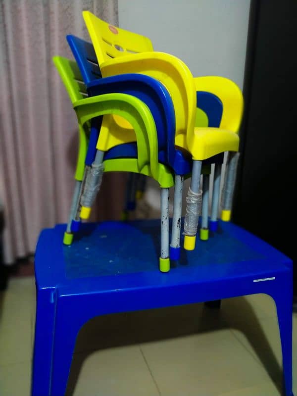 Colorful table chair set . for children study table 0