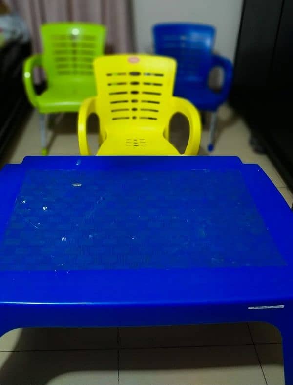 Colorful table chair set . for children study table 2