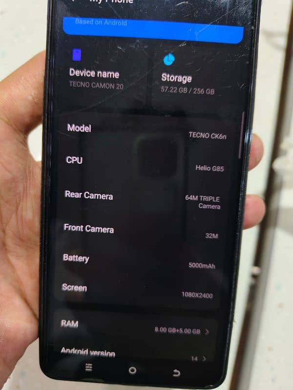 Tecno cammon 20 8+8 256 Gb 5