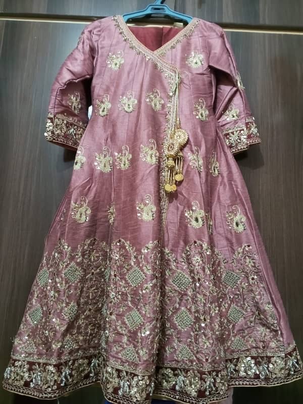 "Andrakha Style Khataan Silk 3-Piece Frock Suit - 100% Condition" 4