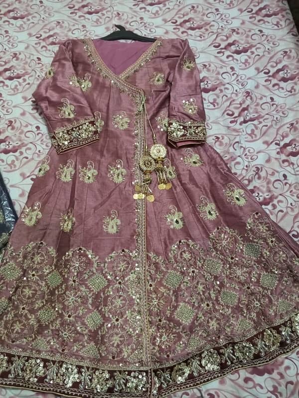 "Andrakha Style Khataan Silk 3-Piece Frock Suit - 100% Condition" 5