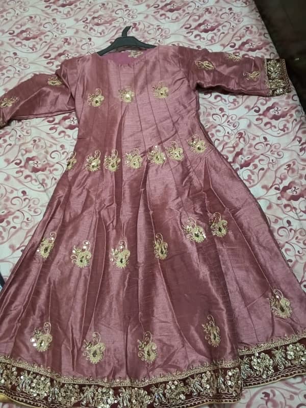 "Andrakha Style Khataan Silk 3-Piece Frock Suit - 100% Condition" 8