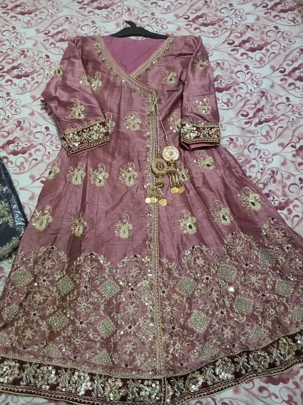 "Andrakha Style Khataan Silk 3-Piece Frock Suit - 100% Condition" 9