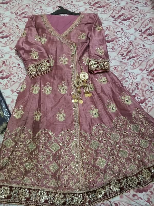 "Andrakha Style Khataan Silk 3-Piece Frock Suit - 100% Condition" 11