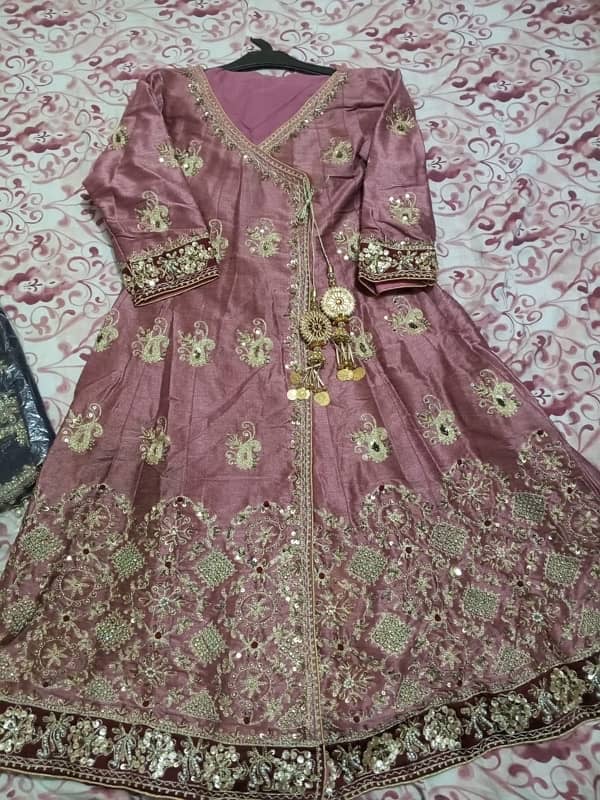 "Andrakha Style Khataan Silk 3-Piece Frock Suit - 100% Condition" 12