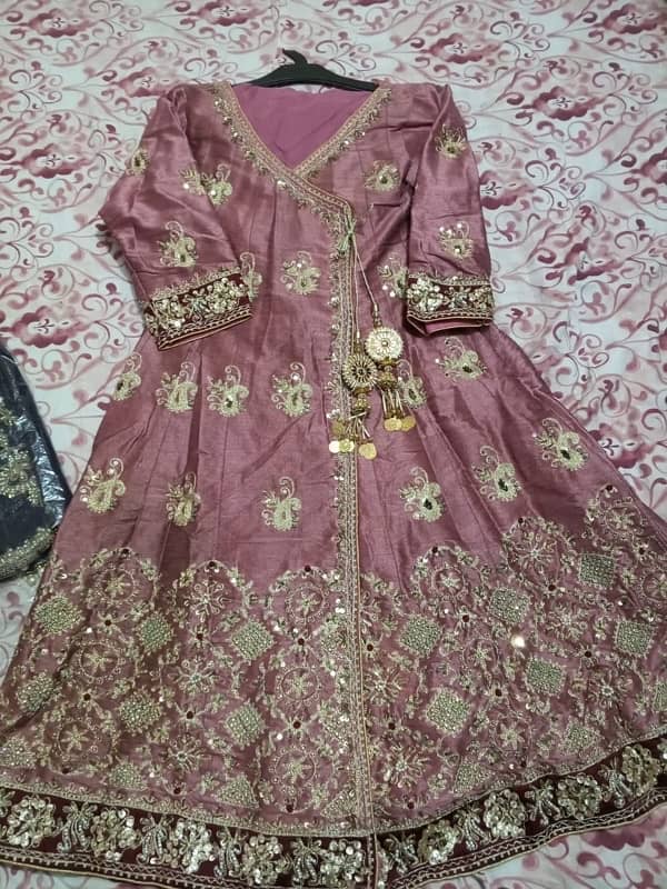 "Andrakha Style Khataan Silk 3-Piece Frock Suit - 100% Condition" 13