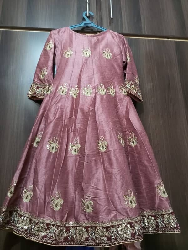 "Andrakha Style Khataan Silk 3-Piece Frock Suit - 100% Condition" 14