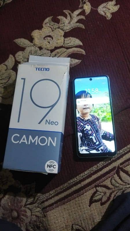 Tecno Damon 19neo 6+4/128 with box just panel change no fault all ok 3