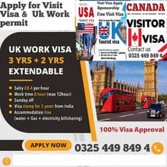 Uk work visa / Uk / Canada/ USA Visit visa