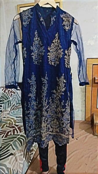 embroidery kurti in shafoon 3