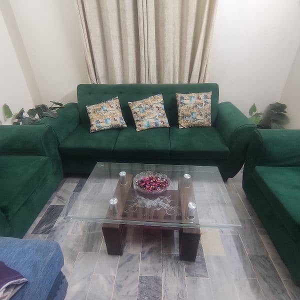 5 Seater Sofa with Glass Table 2