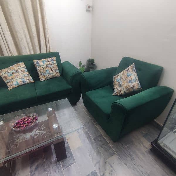 5 Seater Sofa with Glass Table 8