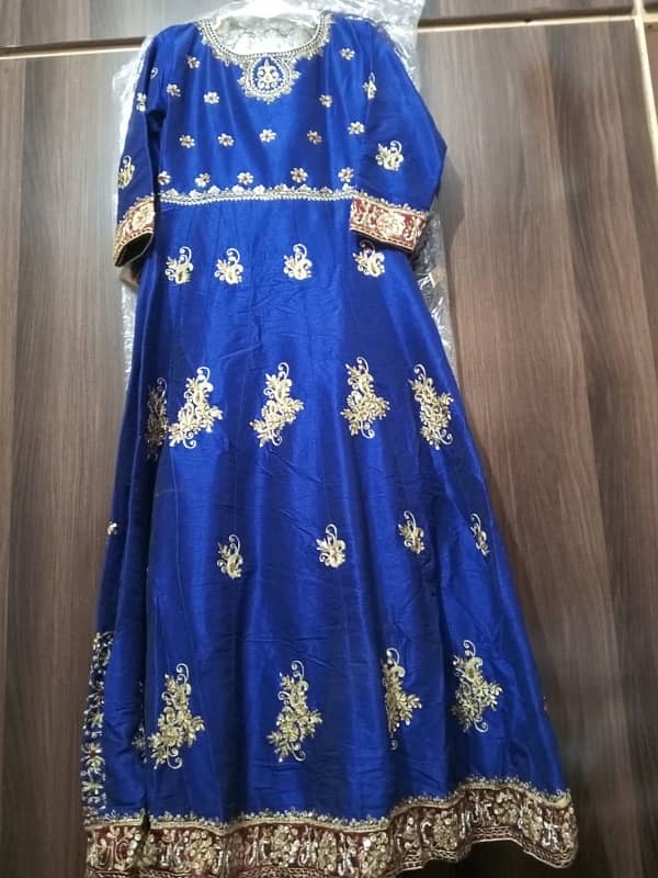 Ethereal two piece frock handcrafted elegance( dupatta + frock) 1