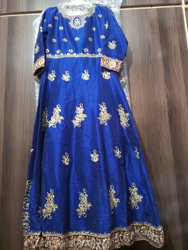 Ethereal two piece frock handcrafted elegance( dupatta + frock) 3