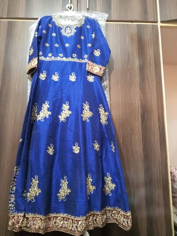 Ethereal two piece frock handcrafted elegance( dupatta + frock) 4