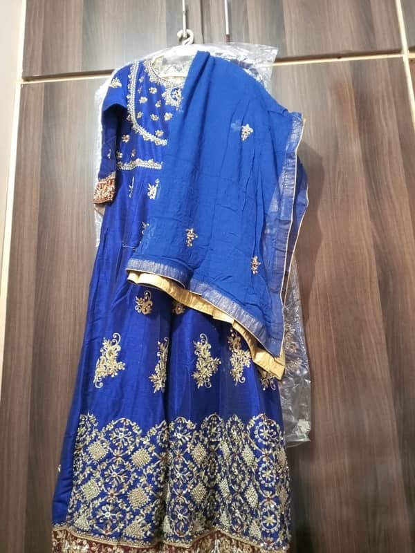 Ethereal two piece frock handcrafted elegance( dupatta + frock) 5