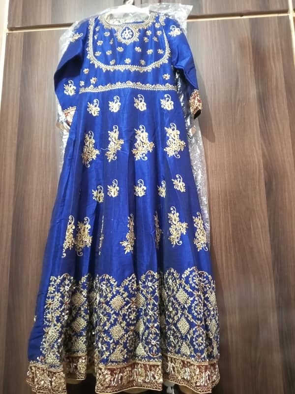 Ethereal two piece frock handcrafted elegance( dupatta + frock) 8