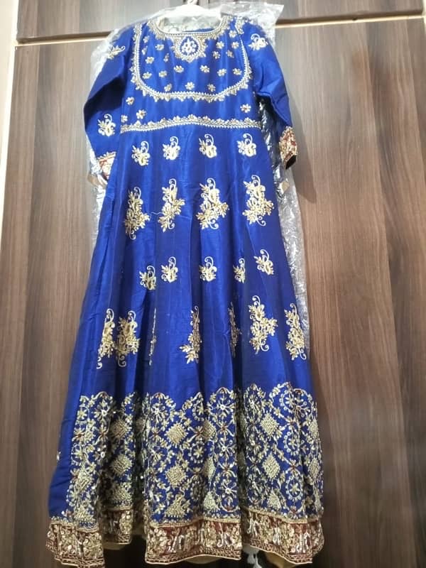 Ethereal two piece frock handcrafted elegance( dupatta + frock) 9