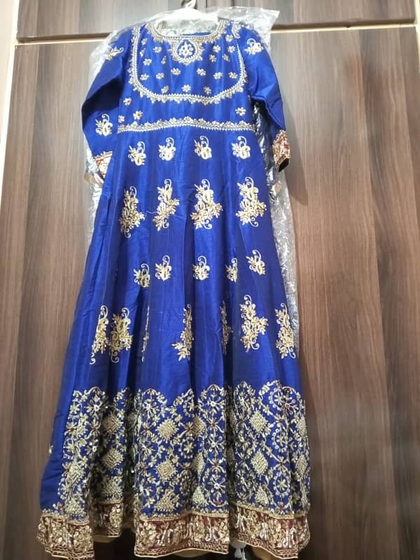 Ethereal two piece frock handcrafted elegance( dupatta + frock) 10