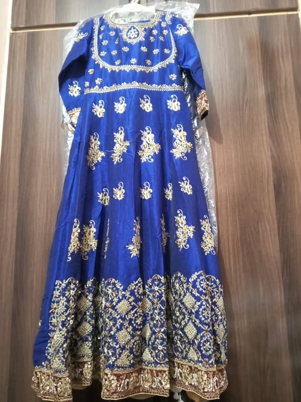 Ethereal two piece frock handcrafted elegance( dupatta + frock) 12