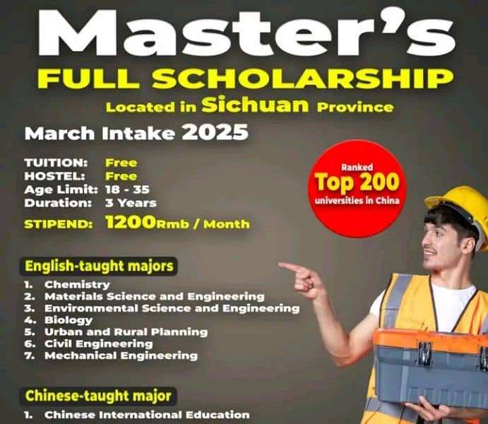 China fully funded scholarships for bachelors Master's and 1