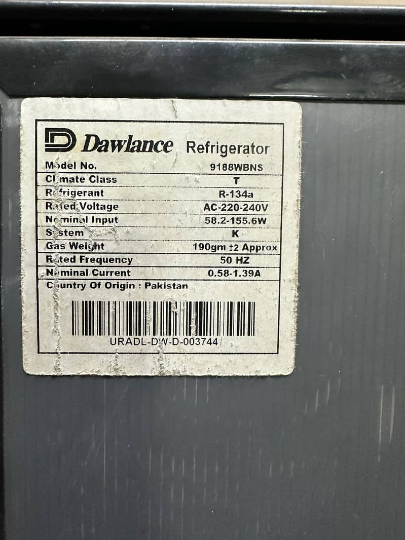 Dawlance Fridge 9188 Model. Available For Sale 1