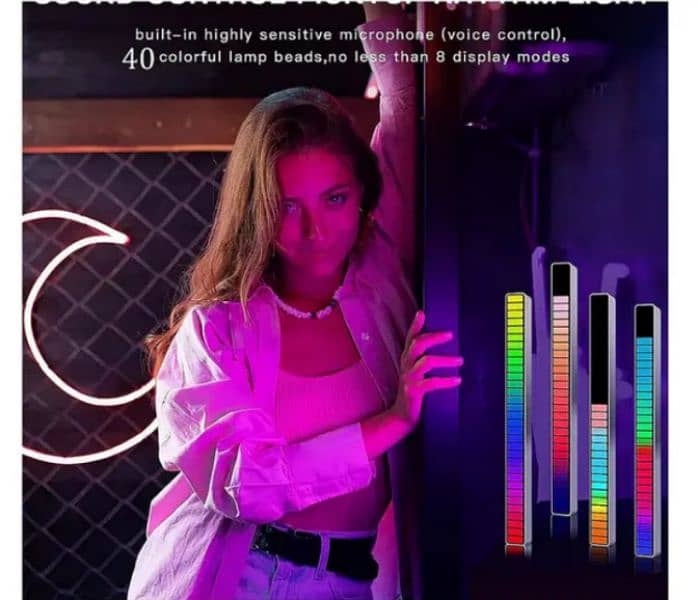 Rhythm LED lights bar / RGB light bar synchronize with music 4