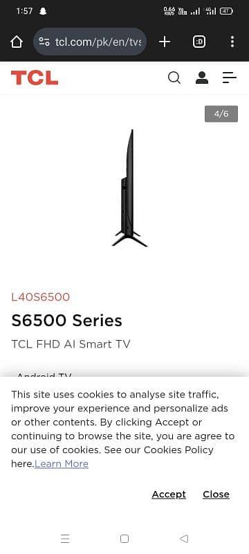 Tcl 40" inch 40s6500 3