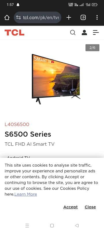 Tcl 40" inch 40s6500 5