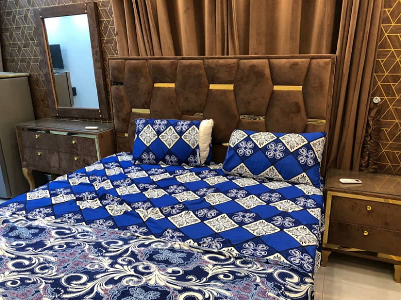 One Bed Furnished Apartment Available For Rent In Quaid Block Bahria Town Lahore 0