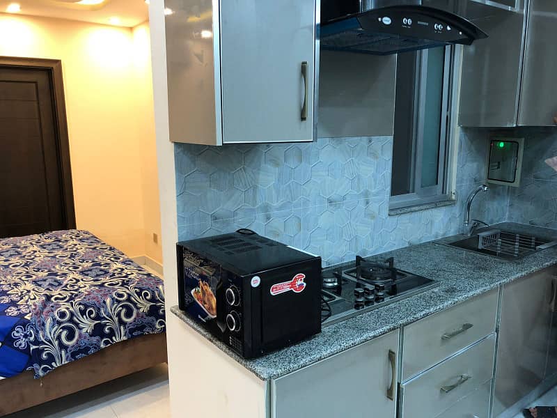 One Bed Furnished Apartment Available For Rent In Quaid Block Bahria Town Lahore 1