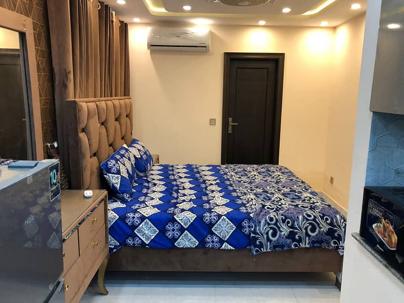 One Bed Furnished Apartment Available For Rent In Quaid Block Bahria Town Lahore 13