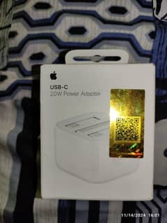 apple 20w original charger & cable