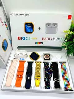 i20 ULTRA MAX SUIT SMART WATCH WITH EARBUDS (10 IN 1 BOX)